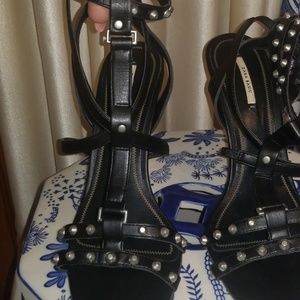 Zara studded leather strappy heels